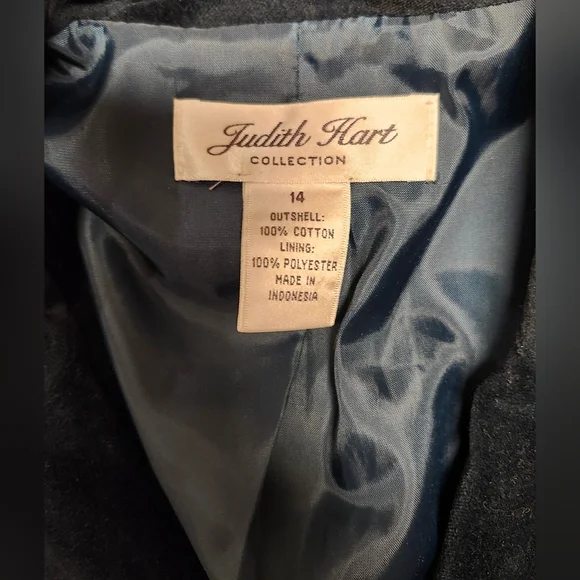 THIS IS A GEM! Womens Sz 14 Judith Hart Forest Green Velvet Style Suit - Picture 7 of 14